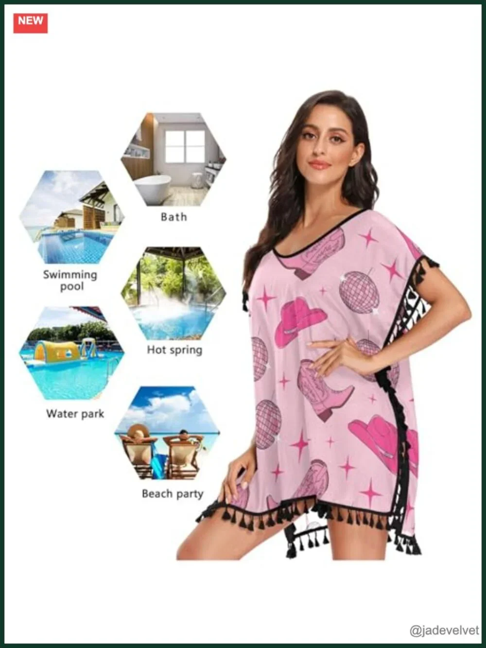 Tassel Swimsuit Cover Up Loose Fit Beach Vacation Shirt